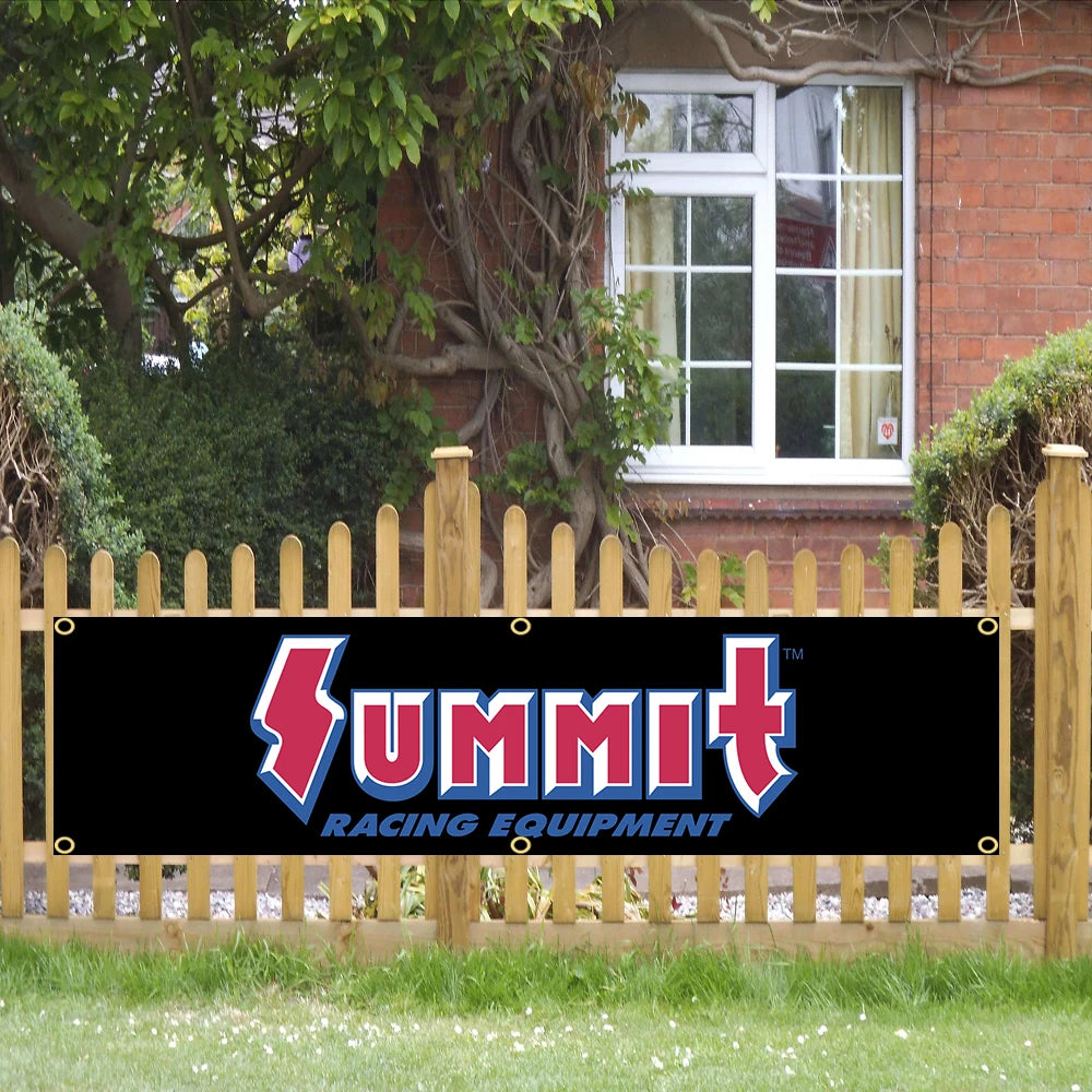 60X240cm Summits Racing Car Banner Flag Polyester Printed Garage or Outdoor Decoration Tapestry