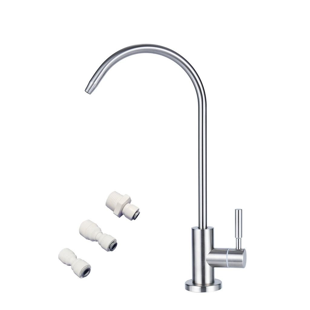 Reverse Osmosis RO Undersink Drinking Water Filter Tap Faucet 1/4" Chrome Mixer