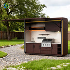 Customized Enclosed Outdoor Grill Kitchens 304 Stainless Steel Sets One-Stop Outdoor Kitchen Solutions
