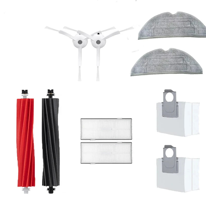 For Roborock S8 Pro Ultra Robot Vacuum Spare Parts Main Side Brushes Mop Cloths HEPA Filters Dust Bags Accessories