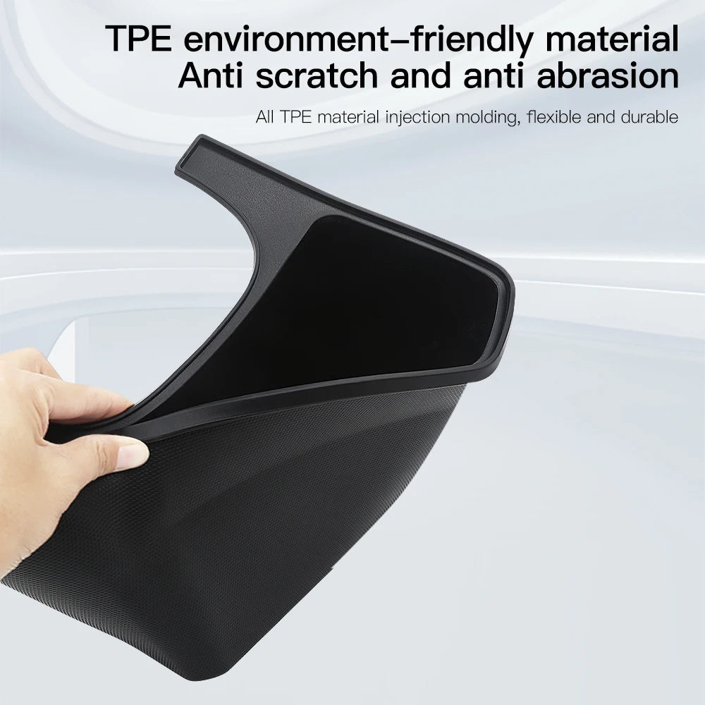 YZ Rear Seat TPE Storage Box For Tesla Model Y Juniper 2021-2025 Under Air Vent Storage Case Trash Can Organizer Car Accessories