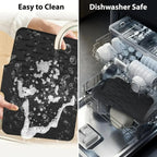 Kitchen Silicone Drain Mat with Built-in Drainage Design Easy to Clean Suitable for Countertops Sinks Refrigerators
