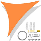 5/3.6/3/2M Triangle Shade Sail Waterproof Sunshade Sail Canopy 98%UV Block Awning with Free Rope for Garden Patio Pergola Gazebo