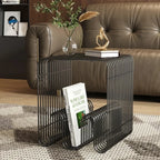 Nordic Metal Coffee Tables with Storage Modern Accent Tables for Sofa Creative Newspaper Display Rack Living Room Coffee Table