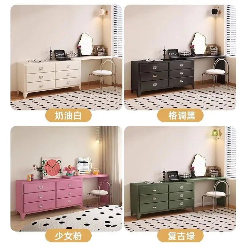 Nordic Storage Dresser Bedroom Modern 6 Drawer European Dresser Girls Luxury Green Toaletka Z Lustrem Do Sypialni Home Furniture