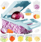 Pink Vegetable Chopper, Multifunctional Fruit Slicer, Manual Food Grater, Vegetable Slicer, Cutter With Container