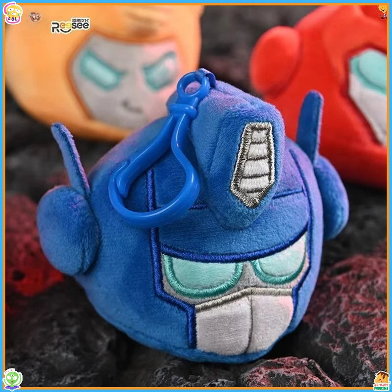 REESEE Mini  Plush  Blind Box Optimus Prime Shockwave Soundwave Megatron Cartoon Keychain Schoolbag Charm Fans Collectible Gift
