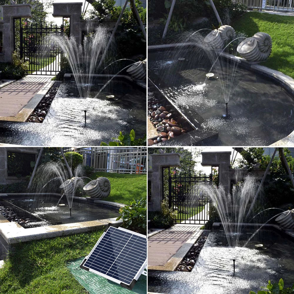 High-power Solar Landscape Fountain Outdoor 17V 10W Equipment Solar Water Pump Garden Fountains Decorative Fountain for Birdbath