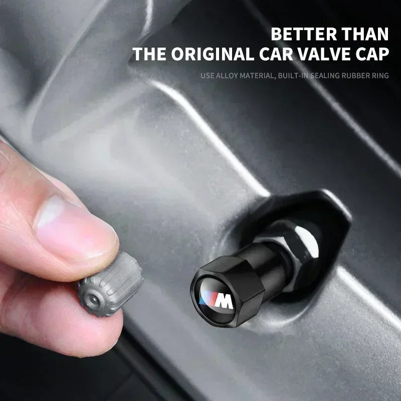 4Pcs Car Wheel Tire Valve Caps for BMW M Series & Models
