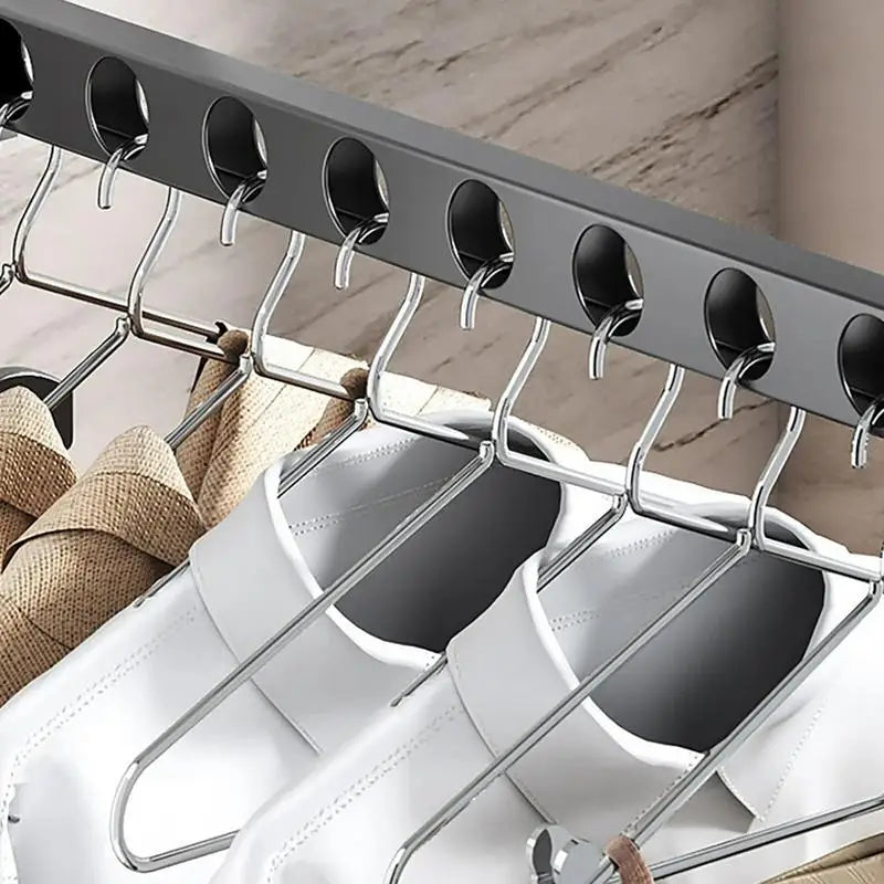 Wall Mounted Wall-Mounted Clothes Hanger New Closet Durable Couple Stainless steel Folding Retractable Hook Home