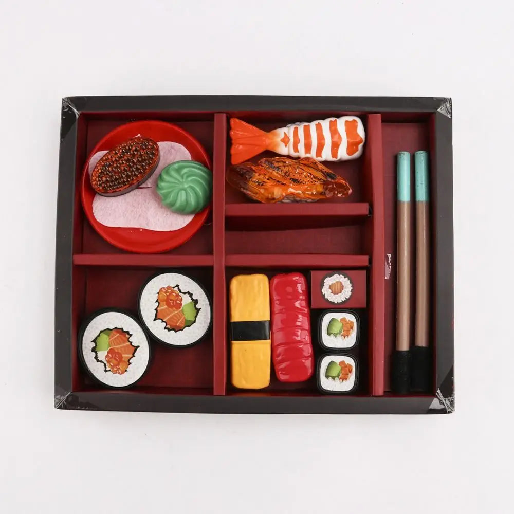 House Dollhouse Accessories Kitchen Model Role-Playing Mini Sushi Set Cutlery Toys Pretend Kitchen Toys Kitchen Food Toys