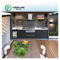 Custom 304 Stainless Steel Outdoor Kitchen Island Outdoor Patio Cooking Kitchen Grill Modular Outdoor Kitchen Cabinet with Sink