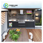 Custom 304 Stainless Steel Outdoor Kitchen Island Outdoor Patio Cooking Kitchen Grill Modular Outdoor Kitchen Cabinet with Sink