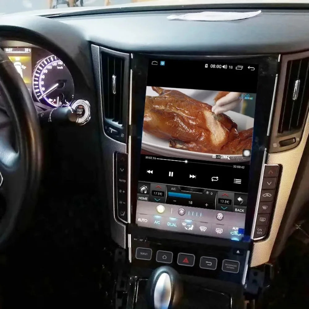 Car Radio For Infiniti Q50 Q50l Q50s Q60 2014-2020 CarPlay Android Auto Automotive multimedia Tesla Style Bluetooth 4G GPS WIFI