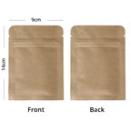 Zip Lock Mylar Packaging Bags with Tear Notch,Multi Sizes Smell Proof Kraft Paper Bags,Heat Sealing Ziplock Pouches,Eco-friendly