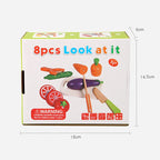 Simulation Kitchen Pretend Toy Wooden Classic Game Montessori Educational Toy For Children Kids Gift Cutting Fruit Vegetable Set
