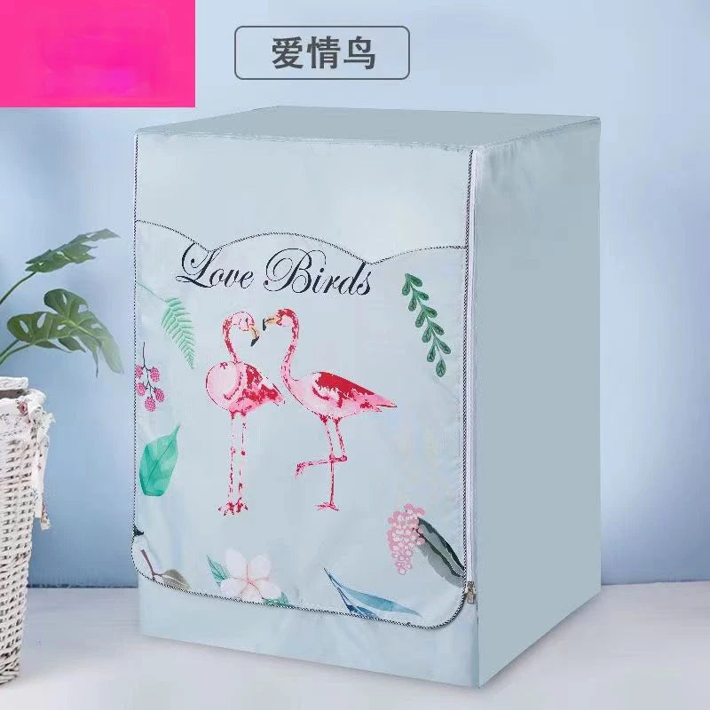 Waterproof Washing Machine Cover Home Polyester Roller  Laundry Silver Coating Dustproof Case Cover
