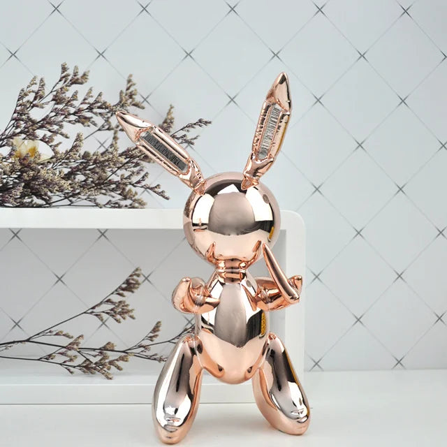 Modern Art Balloon Rabbit Statue Creative Animal Sculpture Home Decor 25/35CM Height