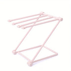 Foldable Kitchen Towel Rack Plastic Storage Rag Rack Vertical Desktop Dish Cloth Drain Shelf Multi-Function Kitchen Supplies