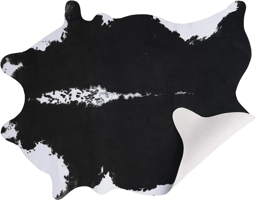 NOAHAS  Faux Fur Animal Cow Hide Carpet,Sturdy and Large Size Cow Print Rugs, Suitable for Bedroom Living Room Western Decor