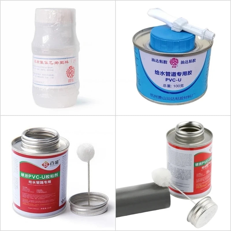 100~500g UPVC/PVC Glue For Water Supply/Drainage Pipe Connecting Fitting Sealant Garden Irrigation System Pipeline Tube Adhesive