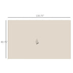 130.75" X 80.75" Universal Pergola Curtain Kit W/ Hooks/C-Ring Included, Beige