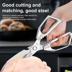 Kitchen Scissors Heavy Duty Multi Functional - High Hardness Sharp Stainless Steel For Cutting Chicken Fish Duck Tool