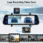 Upgraded 9.66 Full HD CarPlay Screen Mirror Dash Cam – Dual Recording, 24H Parking Mode, Night Vision, Rear Cam Motion Detection
