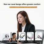 Open-Ear Headsets with Noise Canceling Boom Microphone Lightweight Bluetooth Wireless Headphones for Trucker Office Call Center