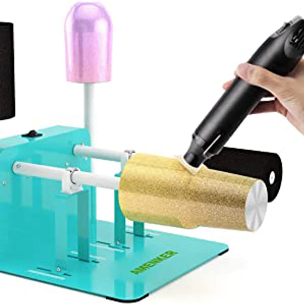 300W Electrical Mini Heat Gun Handheld Hot Air Gun with 280PCS Heat Shrink Butt for DIY Craft Embossing Shrink Wrapping PVC