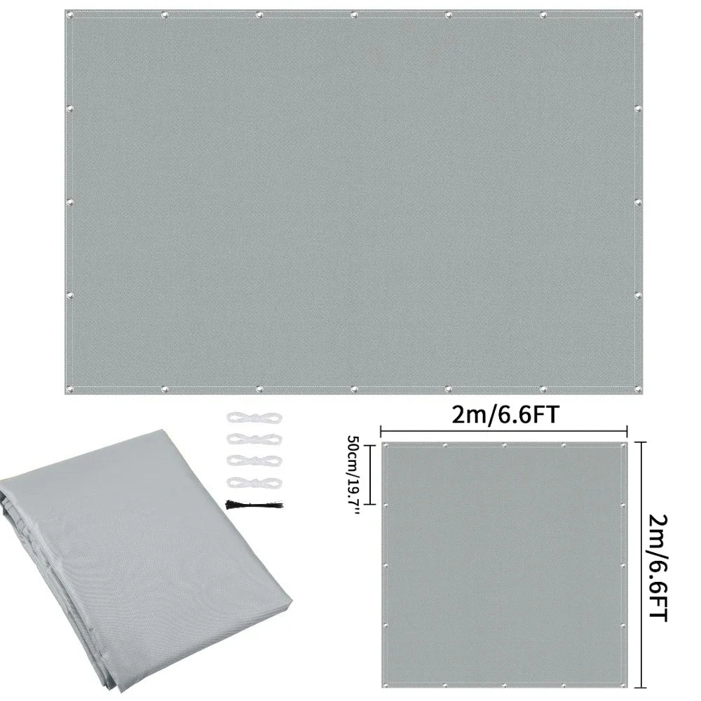Waterproof Sun Shade Cloth with Grommets Rectangle Square Patio Sun Screen Pergola Shade Sail Canopy Cover Tarp Screens