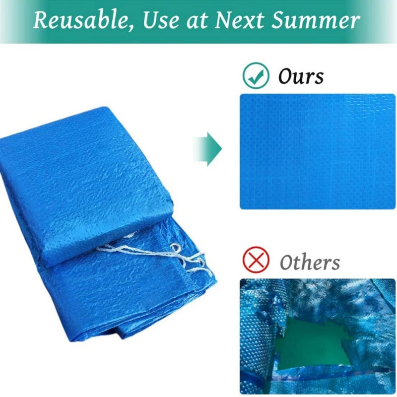 Swimming Pool Cover Round Summer Waterproof Pool Tub Dustproof Covers Outdoor Garden PE Film Blanket Accessory Pool Cover