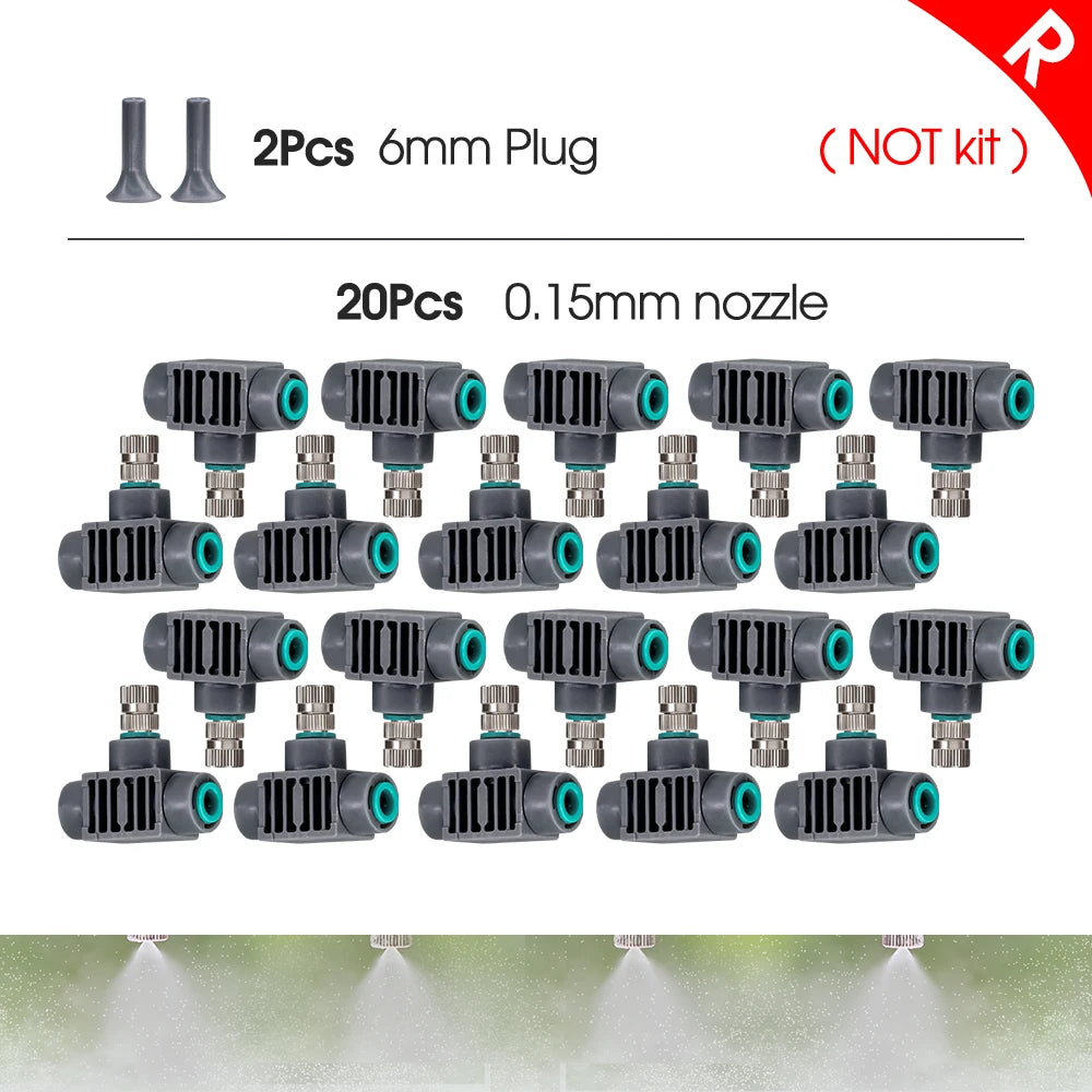 110-240V 45W Self-priming Pump Garden Greenhouse Plants Micro-Irrigation Kit Rapid Insertion 0.15MM Spray Nozzle Watering System