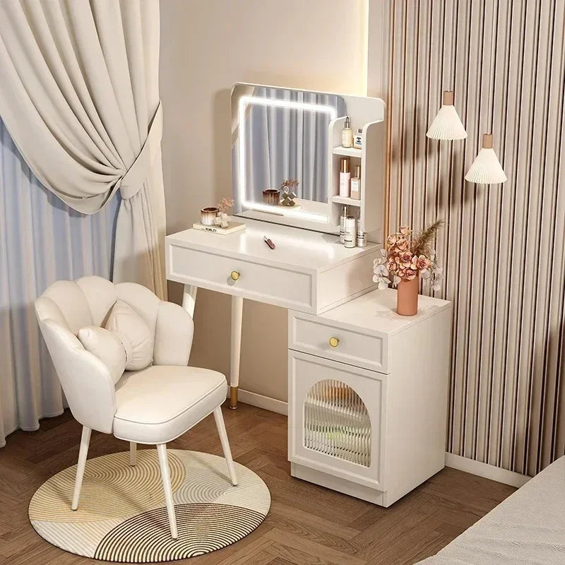 Console Living Rooms Vanity Table White Modern Beige Space Saving Organizer Dresser Makeup Trendy Vestidores Trendy Furniture