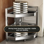 Stainless Steel Kitchen Waterproof Cabinets Storage Rack Multi-functional Table Top Seasoning Chopsticks Multilayer Storage