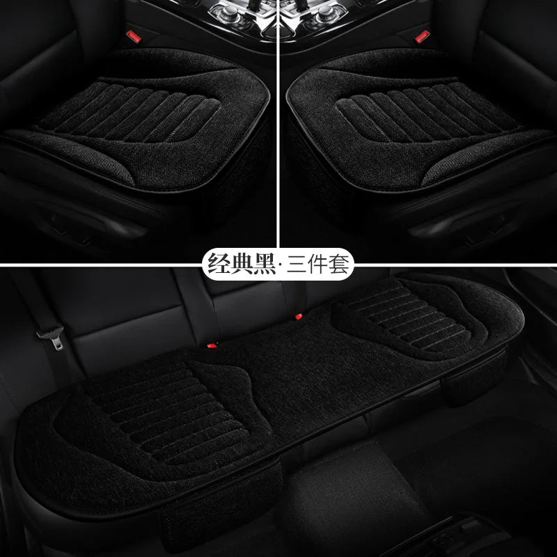All-Season Linen Car Seat Covers Universal Fit for Sedans SUVs Trucks - Breathable Durable Comfortable Interior Accessories