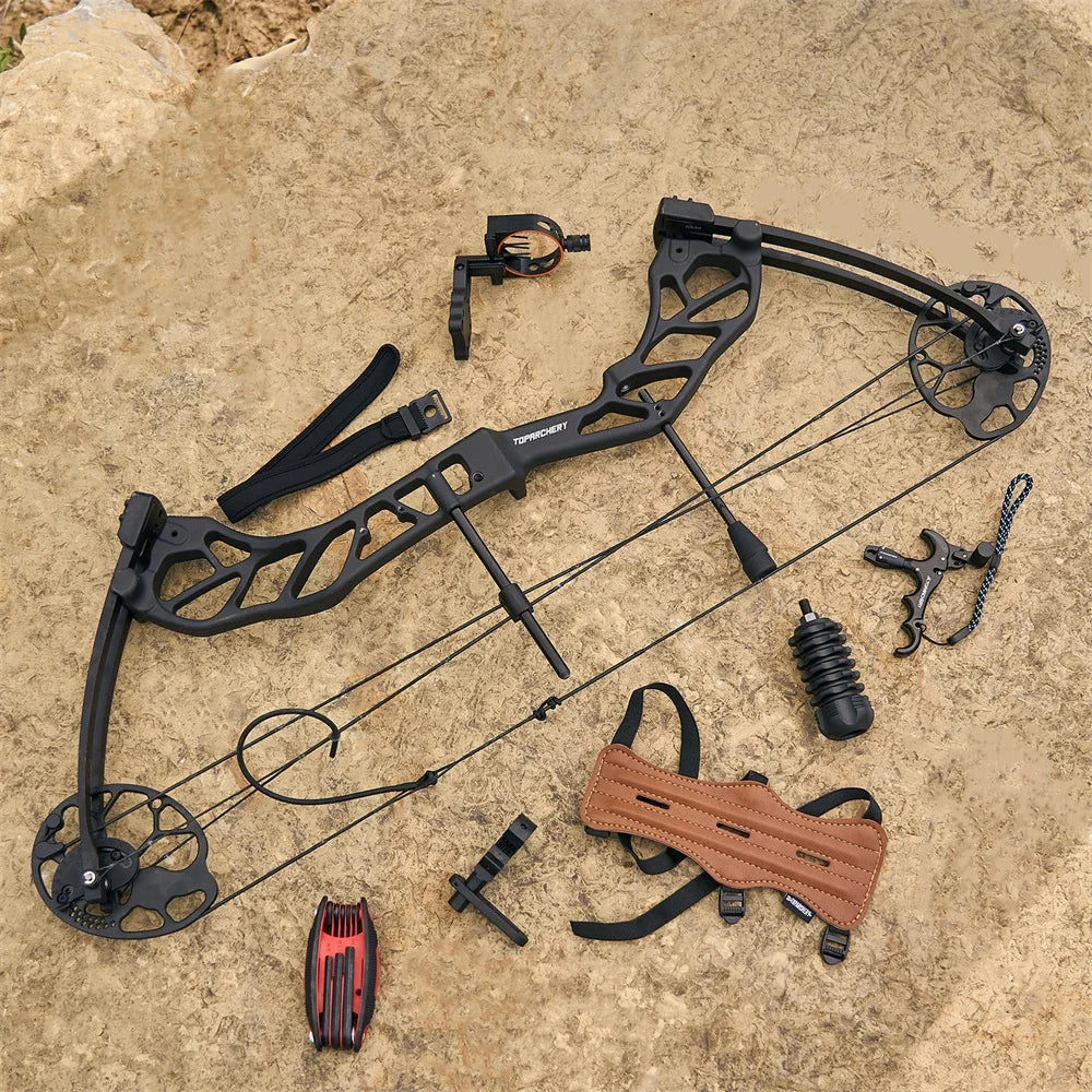 Compound Bow Archery Sets  Adjustable Draw Weight 19-70lbs IBO 320 FPS for Outdoor Hunting Target Shooting Bow Accessories Kit