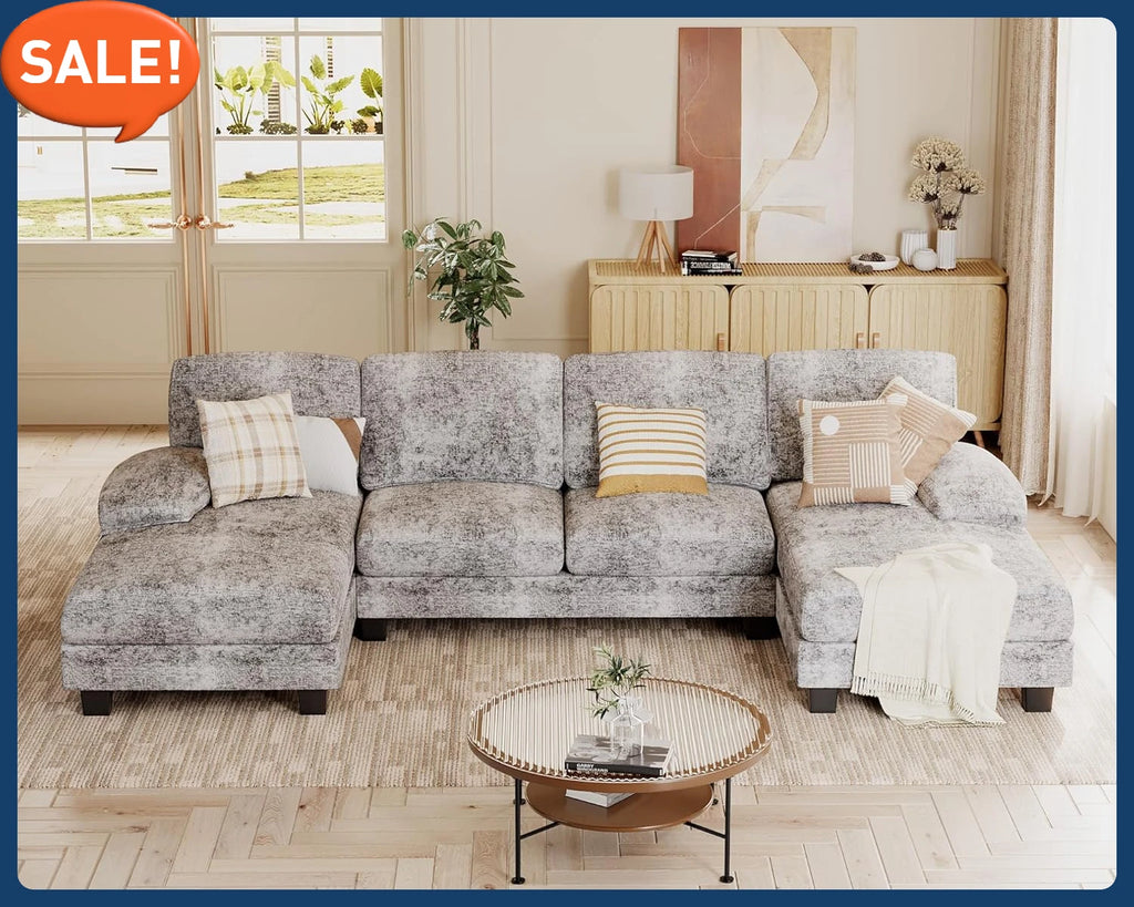 Compact U-Shaped Sofa
