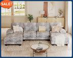 Compact U-Shaped Sofa