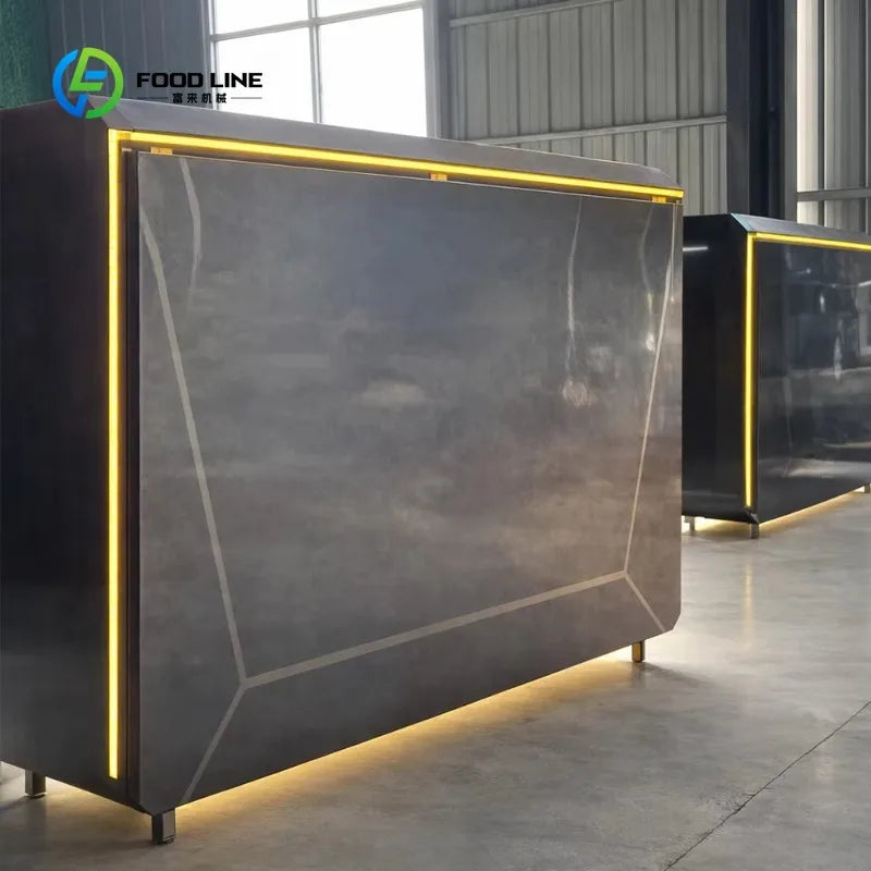 Customized Stainless Steel Frame Outdoor Kitchen Set Modular Party Mobile Play Outdoor Kitchen and bar with Cooker and Fridge