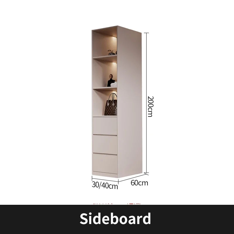 Sliding Door WardrobeNordic Modern Home Furniture Bedroom Desk Dresser In One Combination Light Luxury Corner Wardrobe furniture