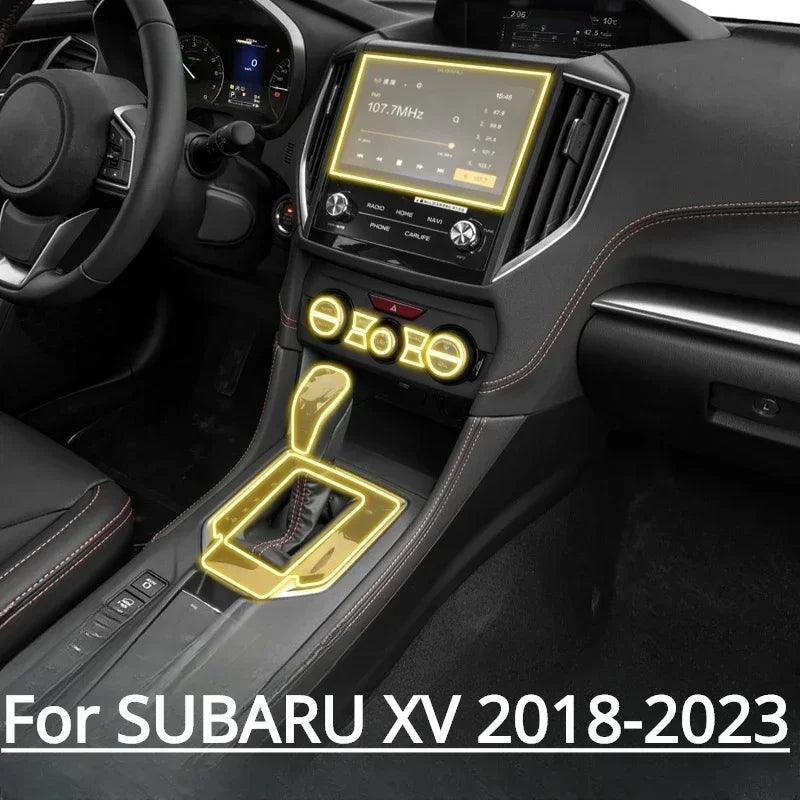 For SUBARU XV 2023 2022 2021 2020 Accessories interior film transparent TPU PPF Gear Panel Center Console Anti-scratch Sticker