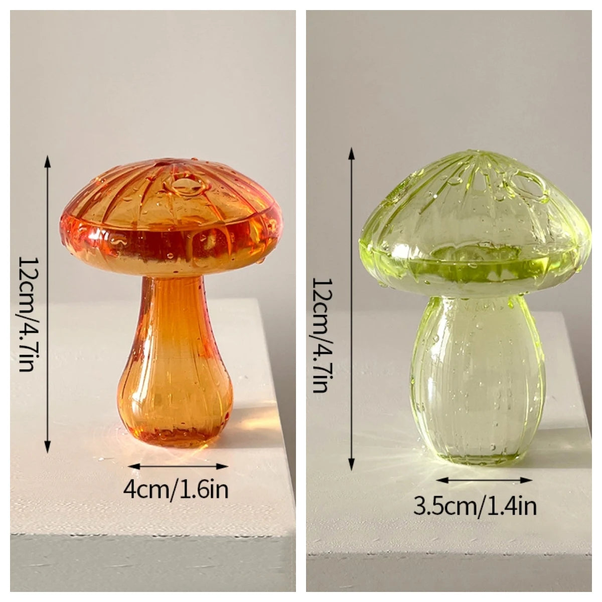 Mushroom Vase Flower Bottle Glass Vase Decoration Home Hydroponics Pot Table Ornament Room Decor Mushroom Accessorie Home Decor