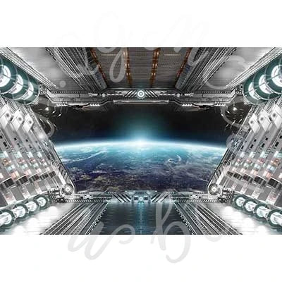 MOON.QG Baby Shower Boy Birthday Party Universe Cockpit Backgrounds for Photographs Spaceship Backdrop Photo Studio Photozone