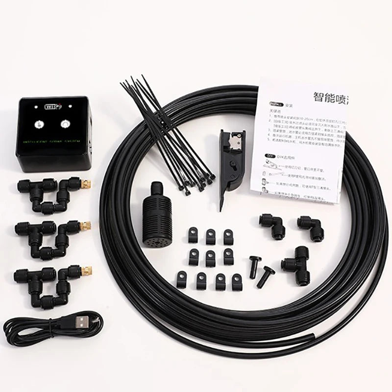 WiFi Rainforest Sprayer Control Automatic Mist Timing Spray System Kit Touch Screen Irrigation Timer Reptile Sprayer Humidifier