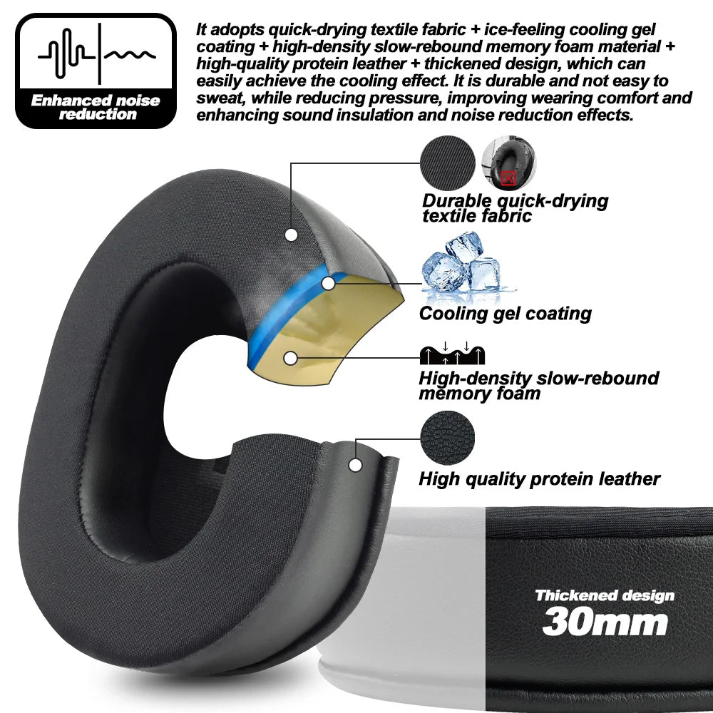 Replacement for B & O  Beoplay H95 ANC Bang & Olufsen Beoplay H95 Headband Ear Pads Earphone Cushions Headphones Protein Earmuff