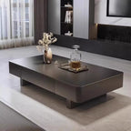 Modern Luxury Coffee Tables Storage Nordic Minimalist Marble Coffee Tables Rectangular Black Mesas De Centro Para Sala Furniture