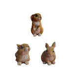 Bunny Decor Yard Decorations Outdoor Set of 3, Bunny Decorations for Home Garden Outdoor Statues, Easter Bunny Table Funny Garde