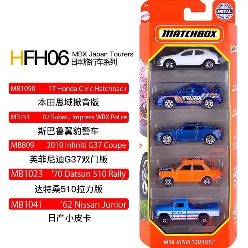 [Genuine]Matchbox Original Five Car Set Die Casting Alloy Toy Model Track Car Collection Decoration Surprise Gifts Play Vehicles