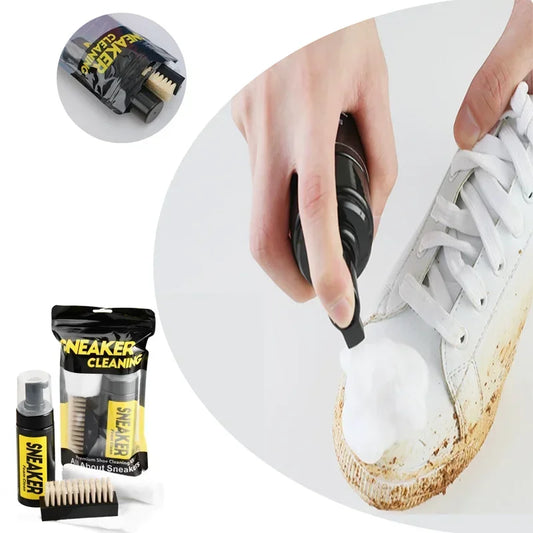 1set Shoe Cleaning Kits Set Sports Shoes Cleaning Dry Cleaning Spray Set Small White Shoes Shoes Cleaning Set Shoe Cleaner Kit